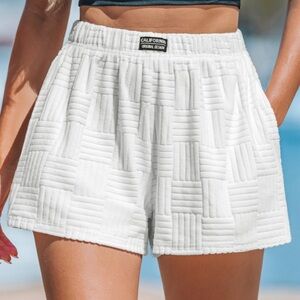 Cali Coast White Shorts